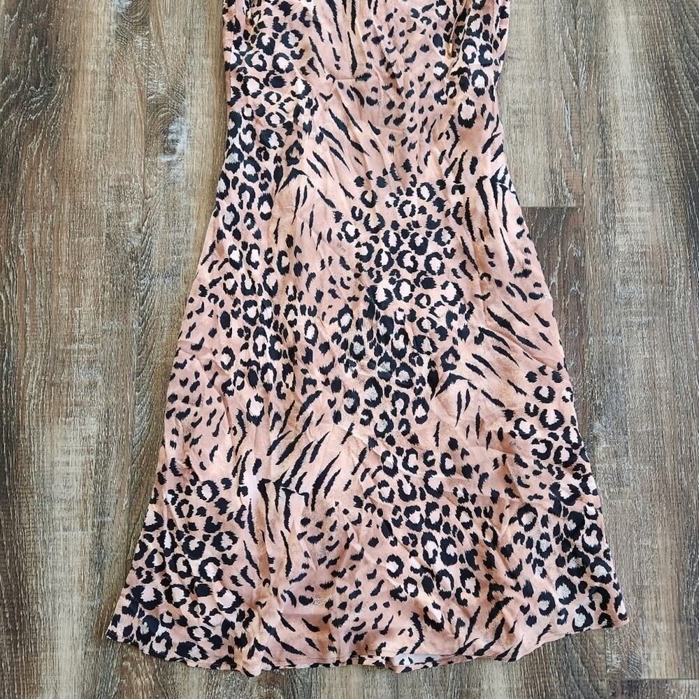Paige Cicely Silk Faded Leopard Print Slip Dress Size XS NWT Sleeveless Knee - Picture 9 of 12